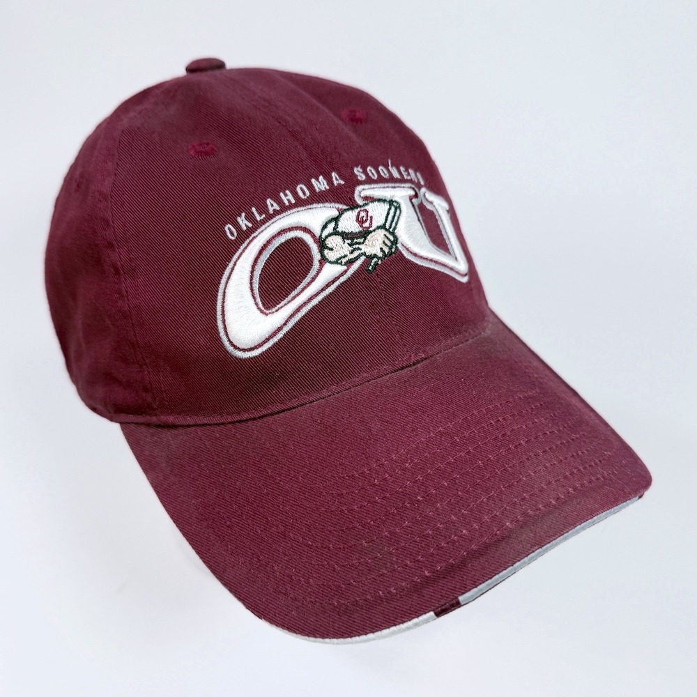 Vintage 90s Team Starter Oklahoma Sooners Hat OU Strapback Crimson NCAA